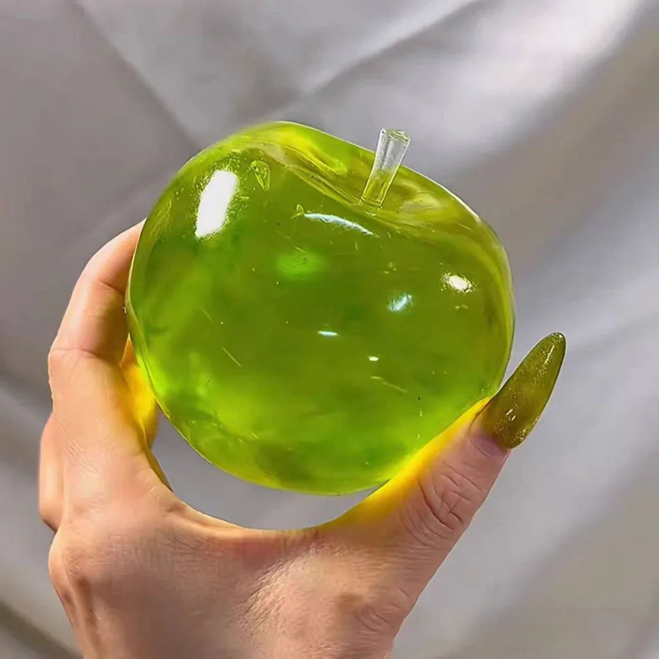 The Clear-Glass Granny Smith Apple Squishy