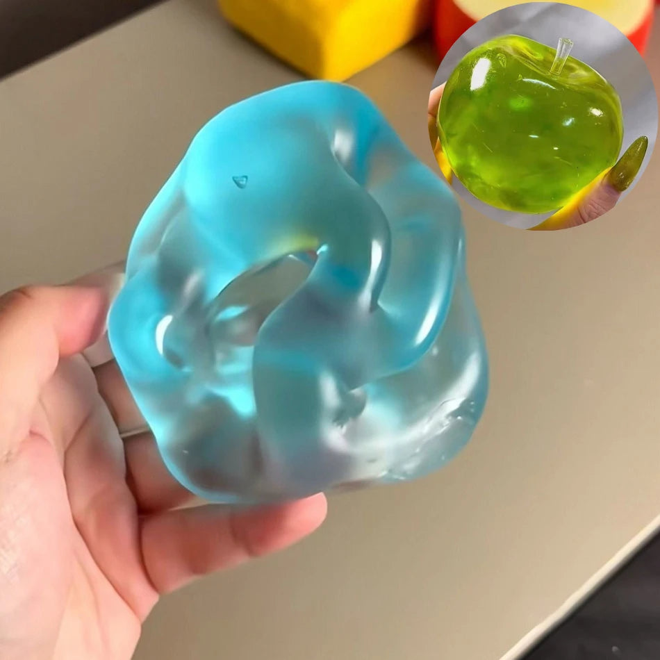 The Clear-Glass Granny Smith Apple Squishy