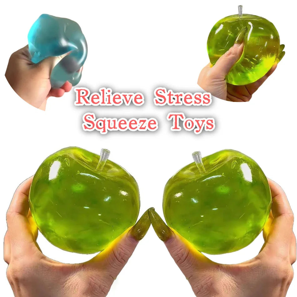 The Clear-Glass Granny Smith Apple Squishy
