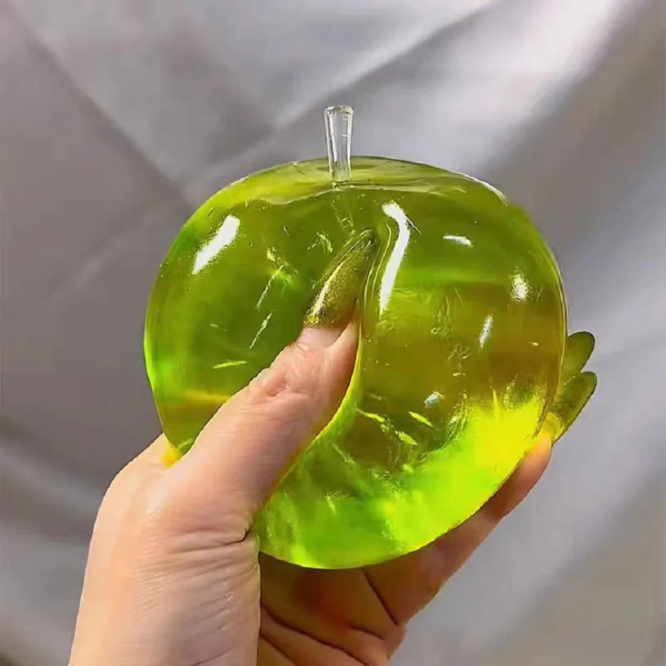 The Clear-Glass Granny Smith Apple Squishy